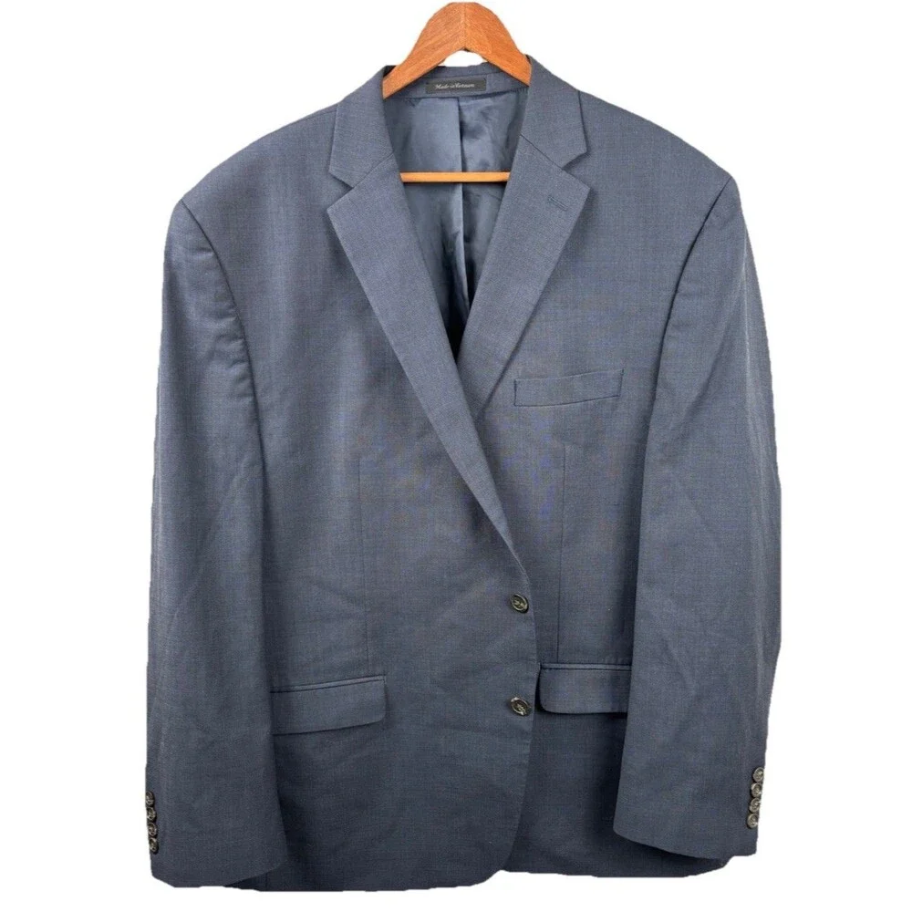 Chaps 50R Blazer Mens Wool Blend Sport Coat Jacket Classic Blue